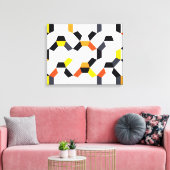 Vette, coole, trendmatige, unieke, moderne geometr canvas afdruk (Insitu (Woonkamer))