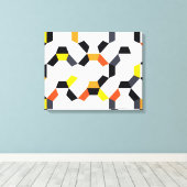 Vette, coole, trendmatige, unieke, moderne geometr canvas afdruk (Insitu (Houten vloer))