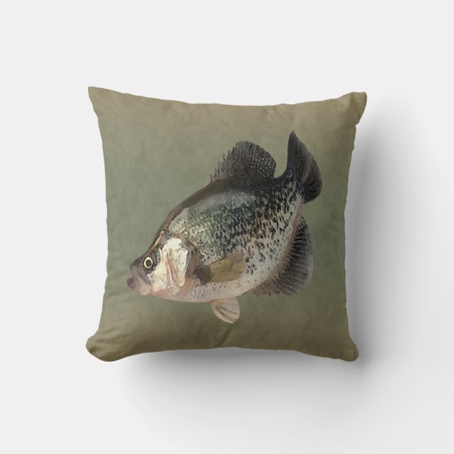 Vette Crappie Vis Kussen (Voorkant)
