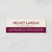 Vette CUPCAKES (kleur aanpasbaar) Mini Visitekaartje (Achterkant)