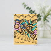 Vette Deco Florals in Abrito Briefkaart (Staand voorkant)