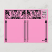 Vette Deco Florals in Abrito Briefkaart (Achterkant)
