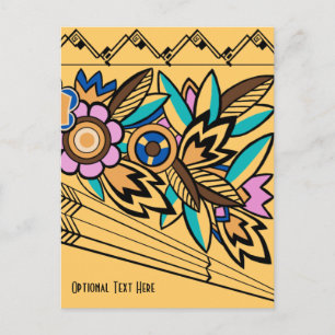 Vette Deco Florals in Abrito Briefkaart