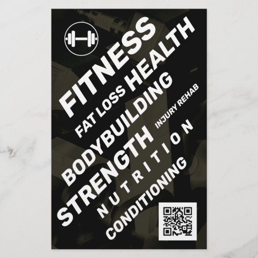 Vette diagonale stijl geïnspireerd door fitness flyer (Voorkant)