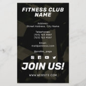 Vette diagonale stijl geïnspireerd door fitness flyer (Achterkant)