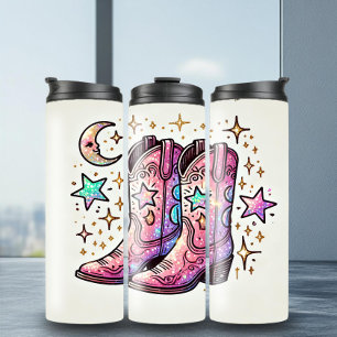 Vette Disco Cowgirl Laarzen Tumbler Thermosbeker