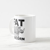 Vette Eenhoorn Neushoorn Grappige Mok (Voorkant links)