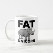 Vette Eenhoorn Neushoorn Grappige Mok (Links)