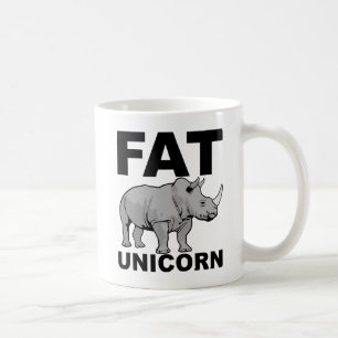 Vette Eenhoorn Neushoorn Grappige Mok