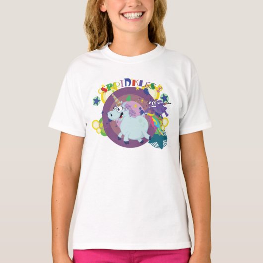 vette eenhoorn op de vlucht t-shirt (Voorkant)