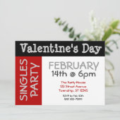Vette en BIG Valentijnsdag Singles Party nodigt ui Kaart (Staand voorkant)
