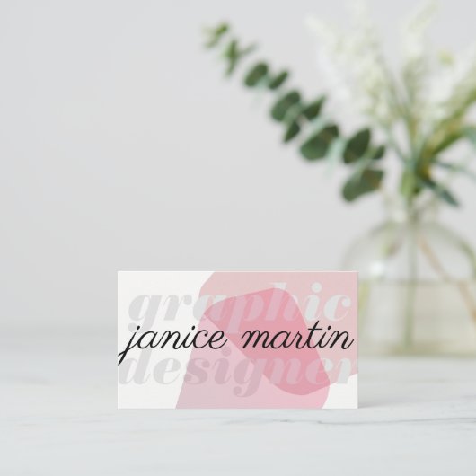 Vette en cursieve Abstracte grafische kaart Visitekaartje (Staand voorkant)