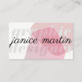 Vette en cursieve Abstracte grafische kaart Visitekaartje (Voorkant)