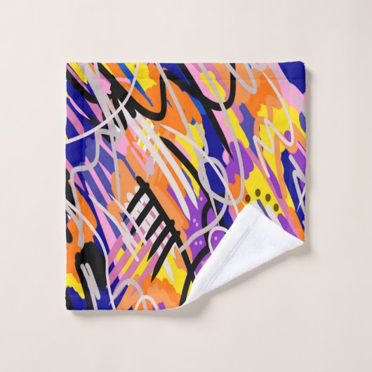 Vette en expressieve Abstracte kunst Bad Handdoek (Wasdoekje)