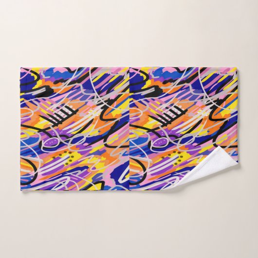 Vette en expressieve Abstracte kunst Bad Handdoek (Handdoek)