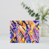 Vette en expressieve Abstracte kunst Briefkaart (Staand voorkant)