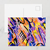 Vette en expressieve Abstracte kunst Briefkaart (Voorkant / Achterkant)