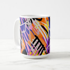 Vette en expressieve Abstracte kunst Koffiemok