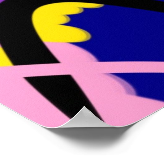 Vette en expressieve Abstracte kunst Poster (Hoek)