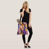 Vette en expressieve Abstracte kunst Tote Bag (Op model)