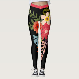 Vette en grote, uit meerdere kleuren bestaande Flo Leggings