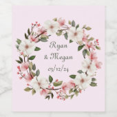 Vette en heldere Floral Lijst Stickers (Enkel label)