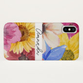 Vette en kleurrijke bloemnaam Case-Mate iPhone case (Achterkant (horizontaal))