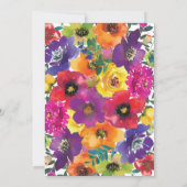 Vette en kleurrijke Floral Summer Weddenschap Kaart (Achterkant)