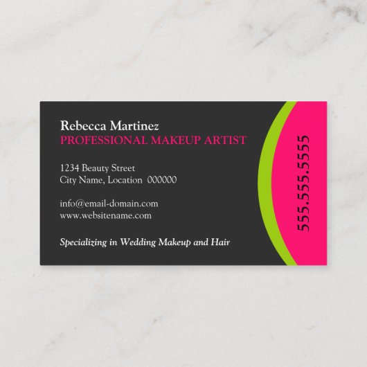 Vette en kleurrijke Monogra Visitekaartje (Achterkant)