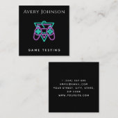 Vette en minimale Neon Controller voor videospelte Vierkante Visitekaartje (Voorkant / Achterkant)