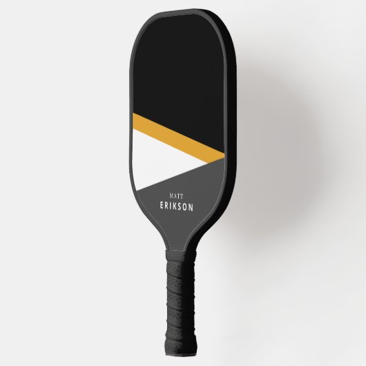 Vette en moderne strepen met aangepaste naam Pickl Pickleball Paddle (Links)