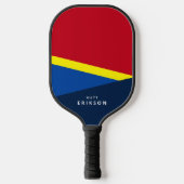 Vette en moderne strepen met aangepaste naam pickleball paddle (Voorkant)
