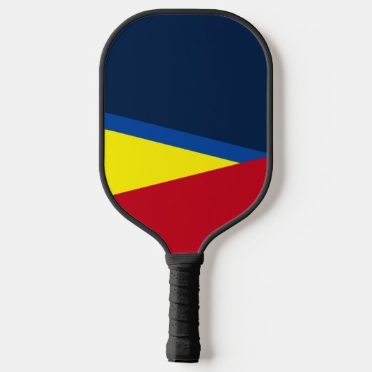 Vette en moderne strepen met aangepaste naam pickleball paddle (Achterkant)