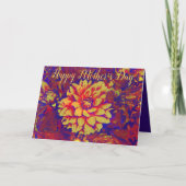 Vette en mooie Dahlia Moederdag Kaart (Voorkant)