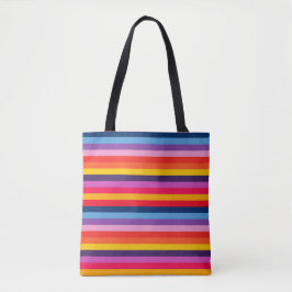 Vette en mooie regenboogstrepen _kleinere schaal tote bag