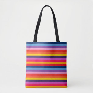 Vette en mooie regenboogstrepen _kleinere schaal tote bag