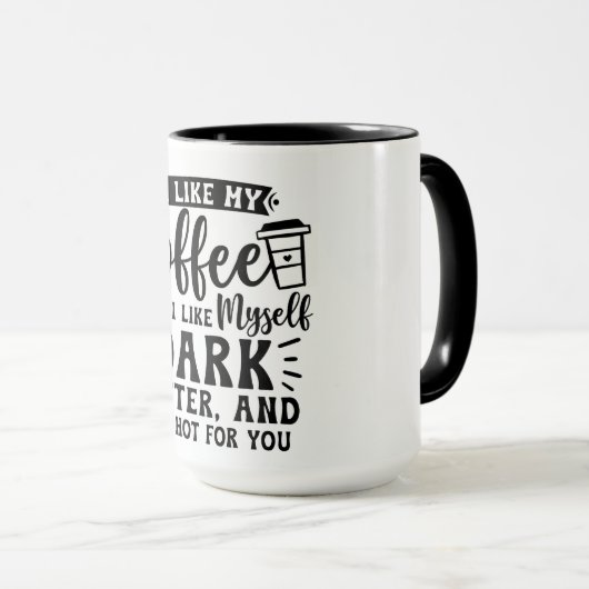 Vette en vurige koffie minnaar Mok (Voorkant rechts)