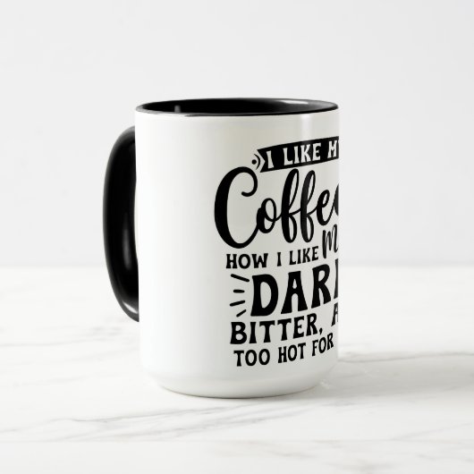 Vette en vurige koffie minnaar Mok (Voorkant links)