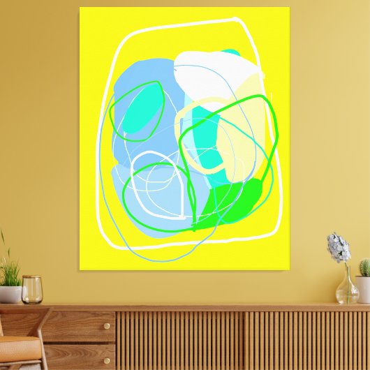 Vette expressionist Stretched Canvas Afdrukken (Insitu (Woonkamer))