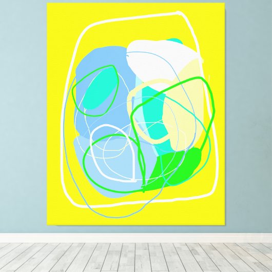 Vette expressionist Stretched Canvas Afdrukken (Insitu (Houten vloer))