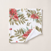 Vette feestelijke Waterverf Kerstmis Bad Handdoek (Wasdoekje)