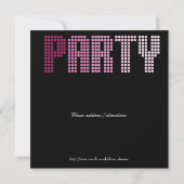 Vette Feminine DISCO Birthday Party Invitation Kaart (Achterkant)