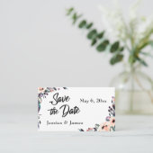 Vette Floral Waterverf & Manuscript sparen de Kaar Visitekaartje (Staand voorkant)