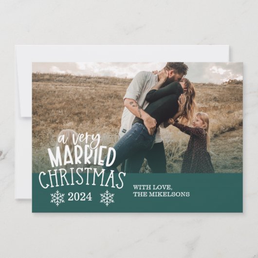 Vette foto Een zeer getrouwde kerst Feestdagenkaart (Voorkant)