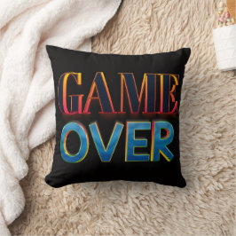 Vette “GAME OVER” tekst in het rood Kussen