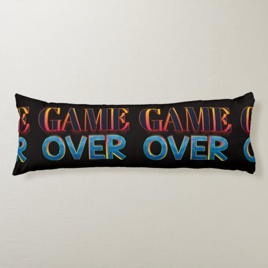 Vette “GAME OVER” tekst in het rood Lichaamskussen (Voorkant)