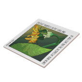 Vette gele bloem met Psalm 37:4 Tegeltje (Zijkant)