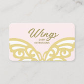 Vette gele goudvlinder roze moderne schoonheid visitekaartje (Voorkant)