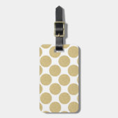 Vette Glitter Goud Stippen Bagagelabel (Voorkant verticaal)