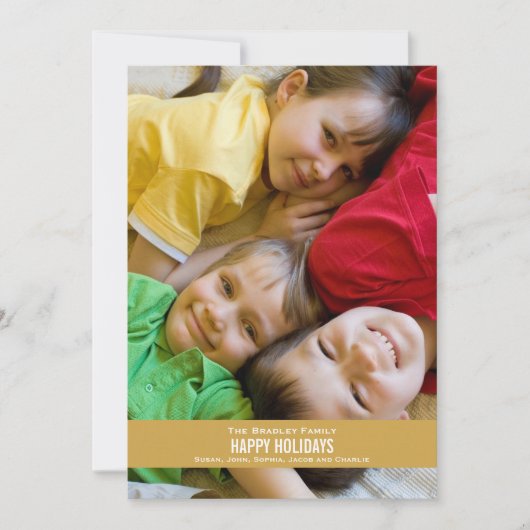 Vette Gold Holiday-kaart Feestdagenkaart (Voorkant)